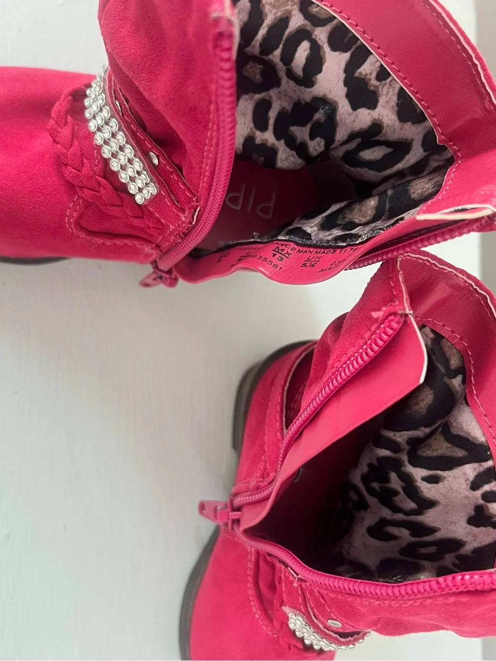 Piper Hot Pink Girls Ankle Boots